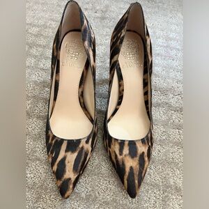 Vince Camuto leopard calf hair pump